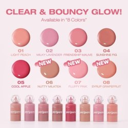 Peripera Syrupy Tok Cheek 5 Colors Liquid Blush Dewy Finish and Hydration