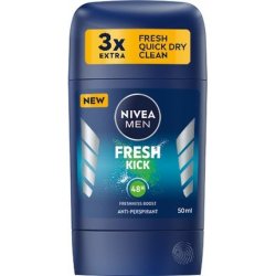 Nivea Men Fresh Kick Antiperspirant Solid Antiperspirant 50 Ml