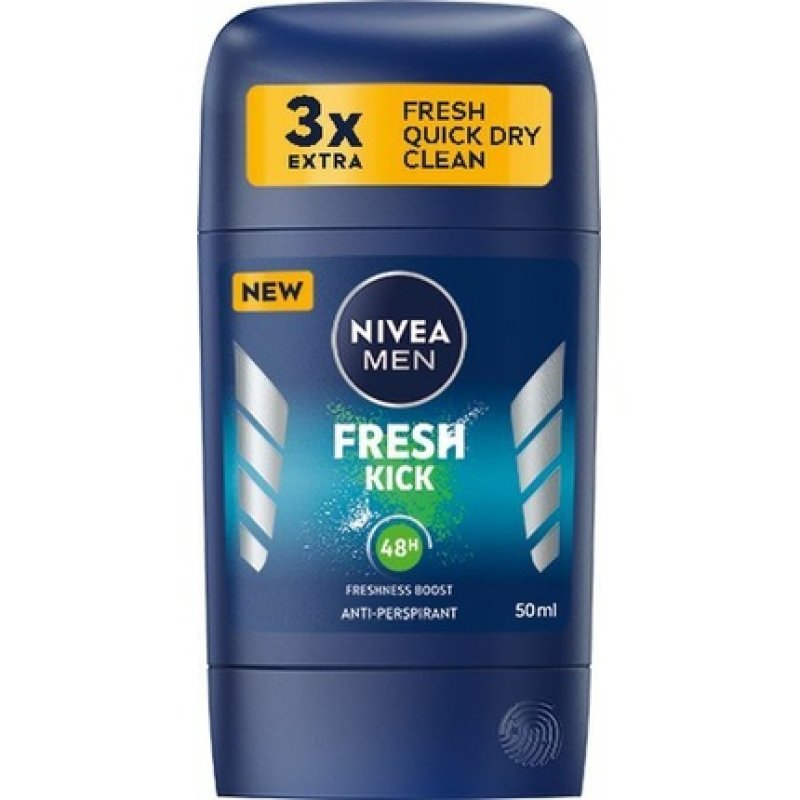 Nivea Men Fresh Kick Antiperspirant Solid Antiperspirant 50 Ml
