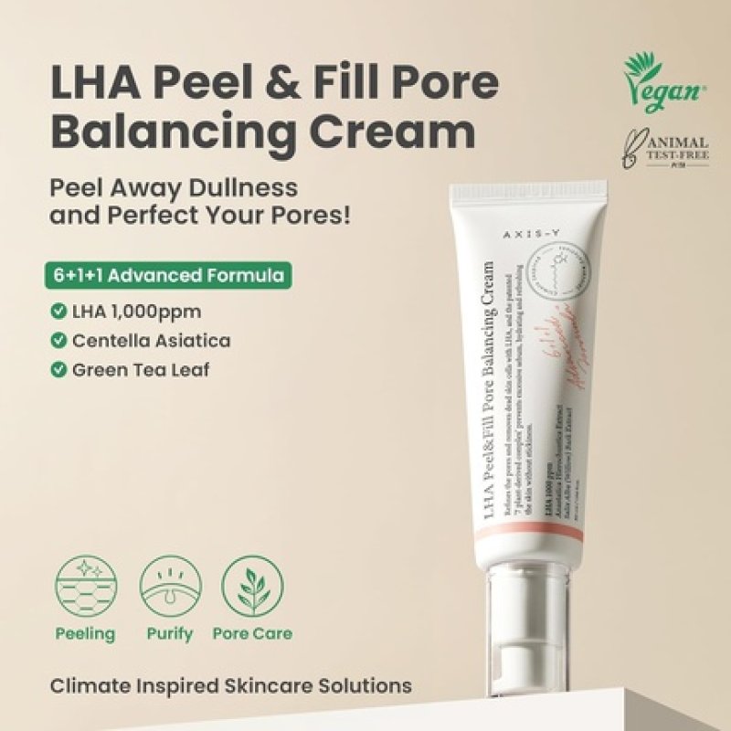Axeis-Y LHA Peel & Fill Pore Balancing Cream - Blackhead Remover & Pore Minimizer