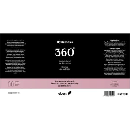Ebers Hyaluronic Facial Care Day & Night 360 2 Bottles of 30ml Pipettes