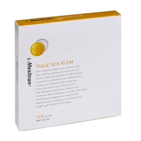 L-Mesitran Sterile Adhesive Dressings Tulle 10x10cm 1 Piece
