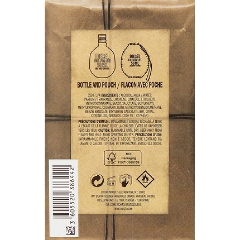 Diesel Fuel For Life Pour Homme Eau de Toilette Spray 50ml