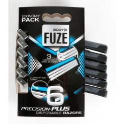 Body X Disposable Razors 6 Pack 3 Blades for Men - Pack of 6