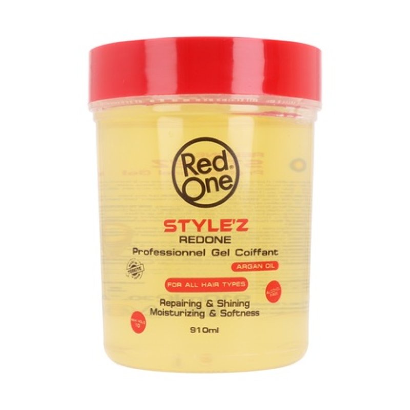 Red One Stylez Oil Wax Gel with Argan Oil 910ml - Alcohol-Free
