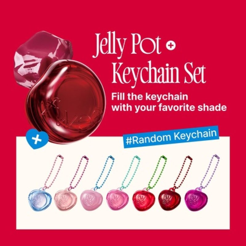 Glowy Jelly Pot Keychain Set Dewy Jelly Lip & Blush Color Tinted Glow Jelly