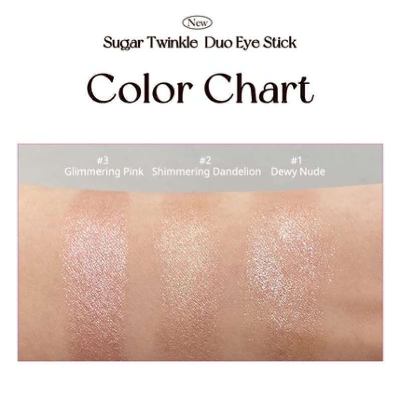 Peripera Sugar Twinkle Duo Eye Shadow Stick 01 Dewy Nude Shimmer
