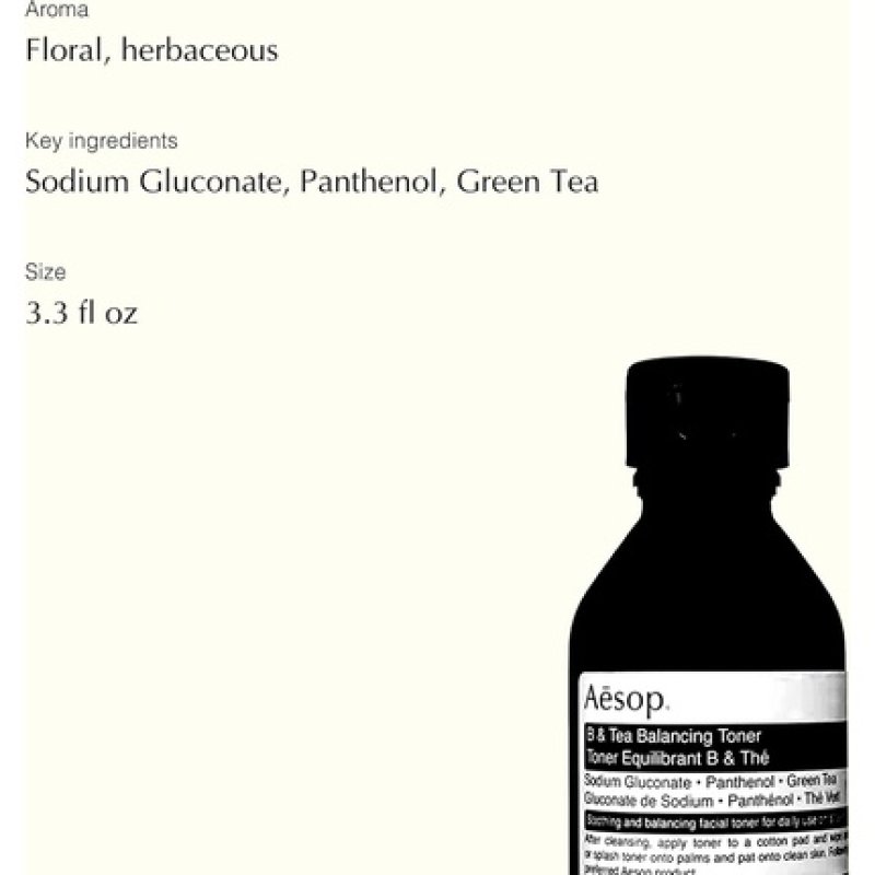 Aesop B & Tea Balancing Toner 100ml 3.3oz
