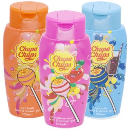 Chupa Chups Bath & Shower Gel Strawberryswirl Tuttifrutti Coolcola 300ml