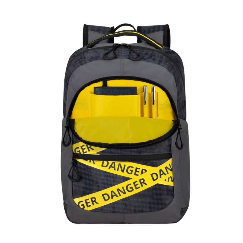 Rivacase Erebus 39.6 cm (15.6") Backpack Camouflage, Grey, Yellow