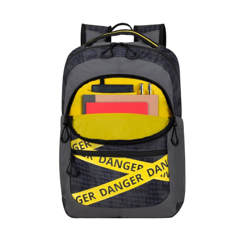 Rivacase Erebus 39,6 cm (15.6") Sac à dos Camouflage, Gris, Jaune