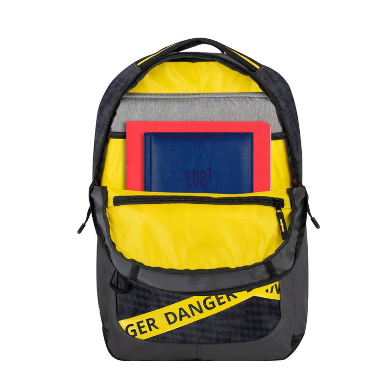 Rivacase Erebus 39.6 cm (15.6") Backpack Camouflage, Grey, Yellow