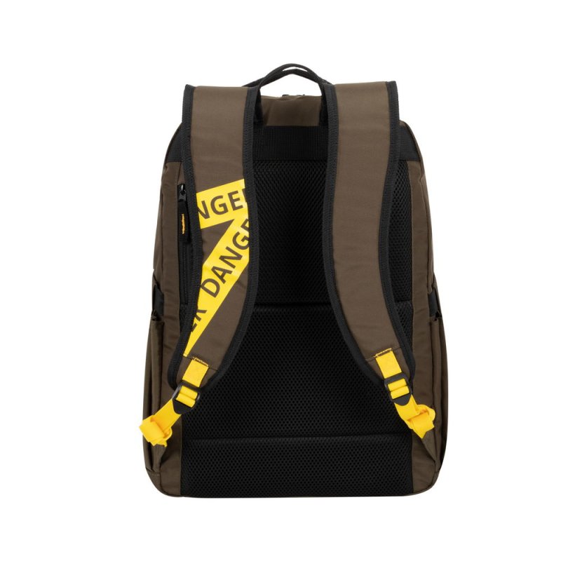 Rivacase Erebus 39.6 cm (15.6") Backpack Khaki, Yellow