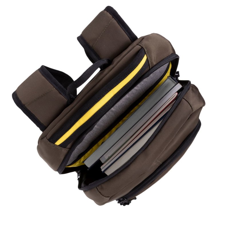 Rivacase Erebus 39,6 cm (15.6") Sac à dos Kaki, Jaune