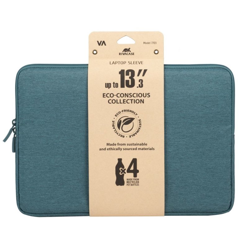 Rivacase Suzuka 7703 35.6 cm (14") Sleeve case Aqua colour
