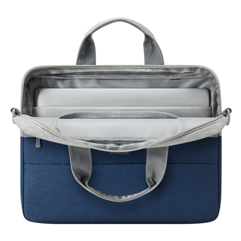 Rivacase 7522 GREY/DARK BLUE laptop case 35.6 cm (14") Briefcase Blue, Grey