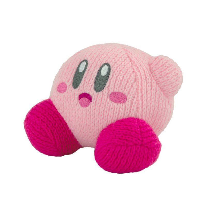 Tomy Nuiguru Knit - Kirby - Waving Kirby - Plush Toy - 6 Inch