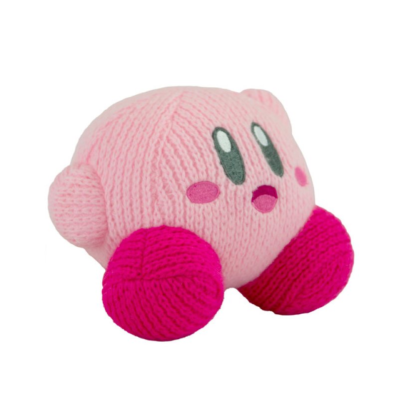 Tomy Nuiguru Knit - Kirby - Waving Kirby - Plush Toy - 6 Inch