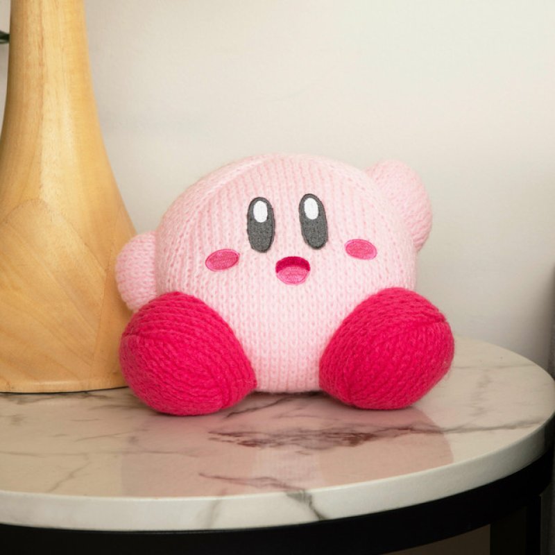 Tomy Nuiguru Knit - Kirby - Waving Kirby - Plush Toy - 6 Inch