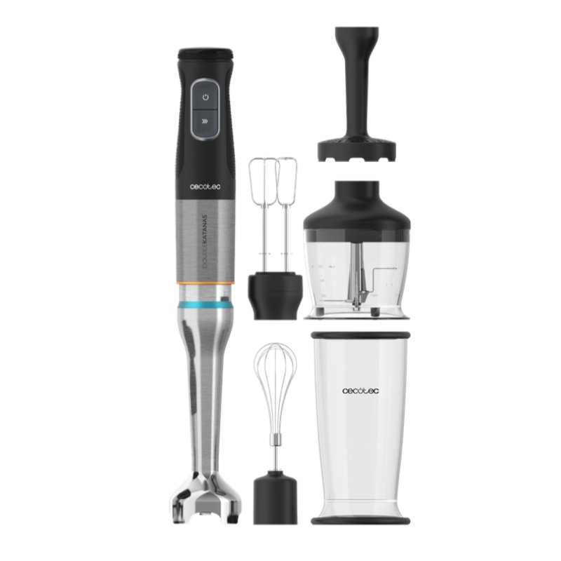 Cecotec 03978 blender Mélangeur par immersion 1500 W Noir, Acier inoxydable