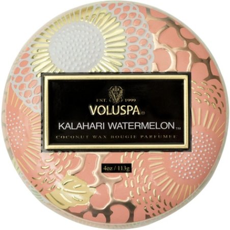 Voluspa Kalahari Watermelon Mini Tin Candle 4 Oz 25 Hour Burn Time