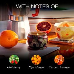 Voluspa Goji Tarocco Orange Mini Tin Candle 4 Oz 25 Hour Burn Time