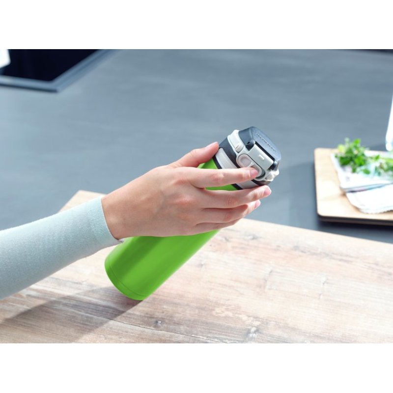 Leifheit 03277 thermos 600 ml Noir, Vert Acier inoxydable