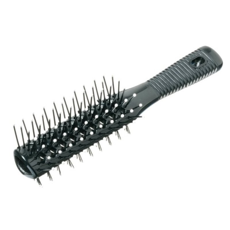 Comair Tunnel Vent Brush Doublesided Black Perfect For Styling And Drying Hair