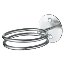 Comair Chrome Hair Dryer Holder Double Ring For Screwing