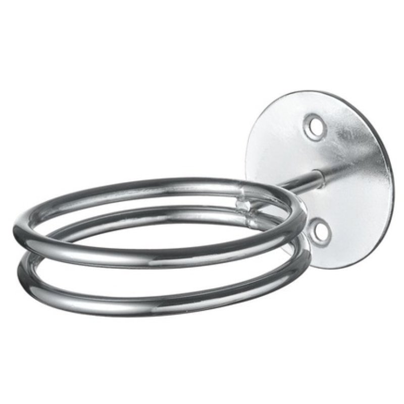 Comair Chrome Hair Dryer Holder Double Ring For Screwing