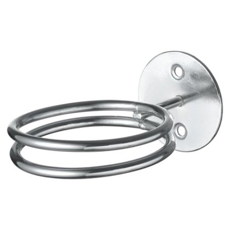Comair Chrome Hair Dryer Holder Double Ring For Screwing