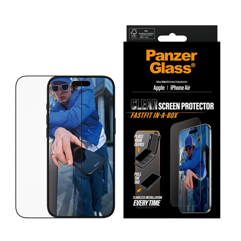 PanzerGlass Schutzglas black Frame iPhone Air UWF Fastfit