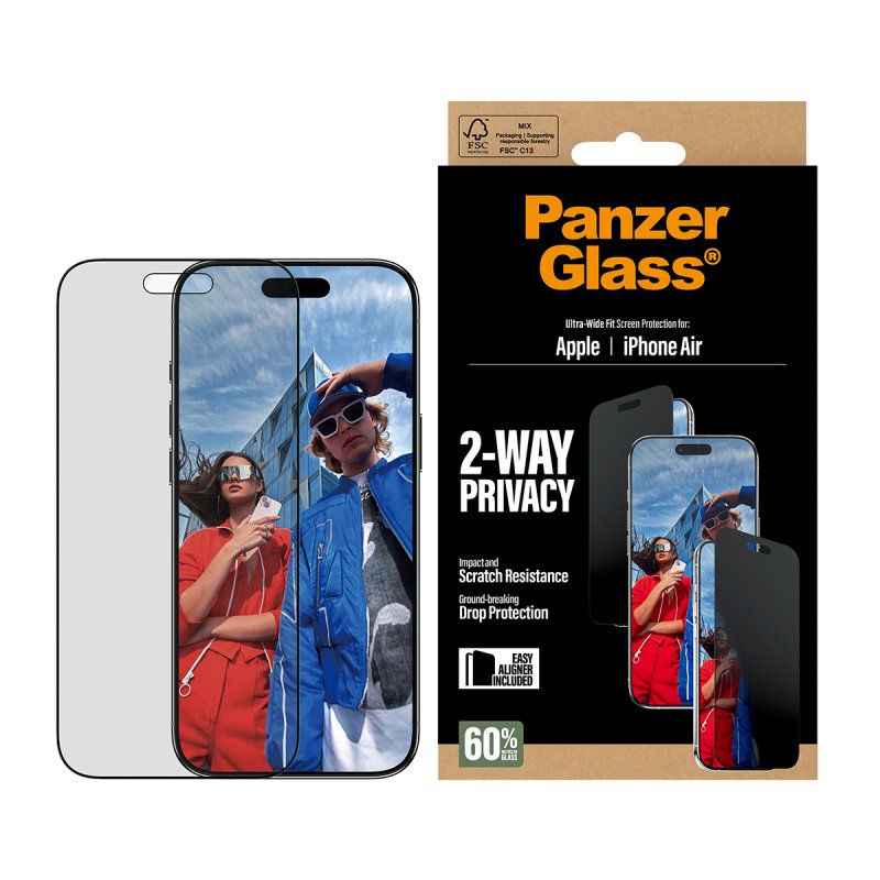 PanzerGlass 2-Way Privacy Schutzglas iPhone Air/UWF