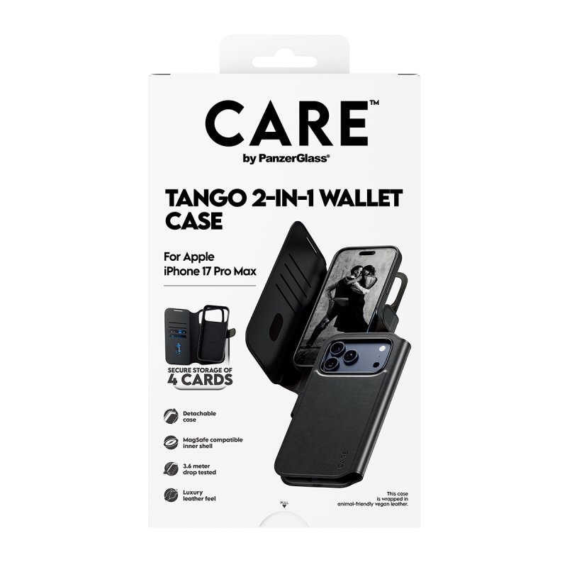 PanzerGlass CARE by Feature Case Tango Two-in-One Wallet w. MagSafe iPhone 17 Pro Max