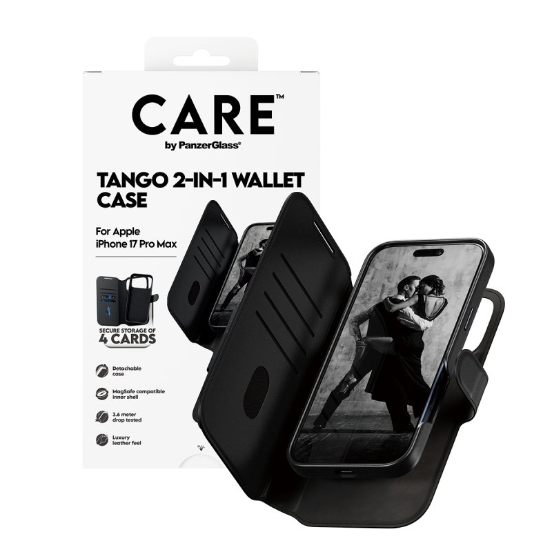 PanzerGlass CARE by Feature Case Tango Two-in-One Wallet w. MagSafe iPhone 17 Pro Max