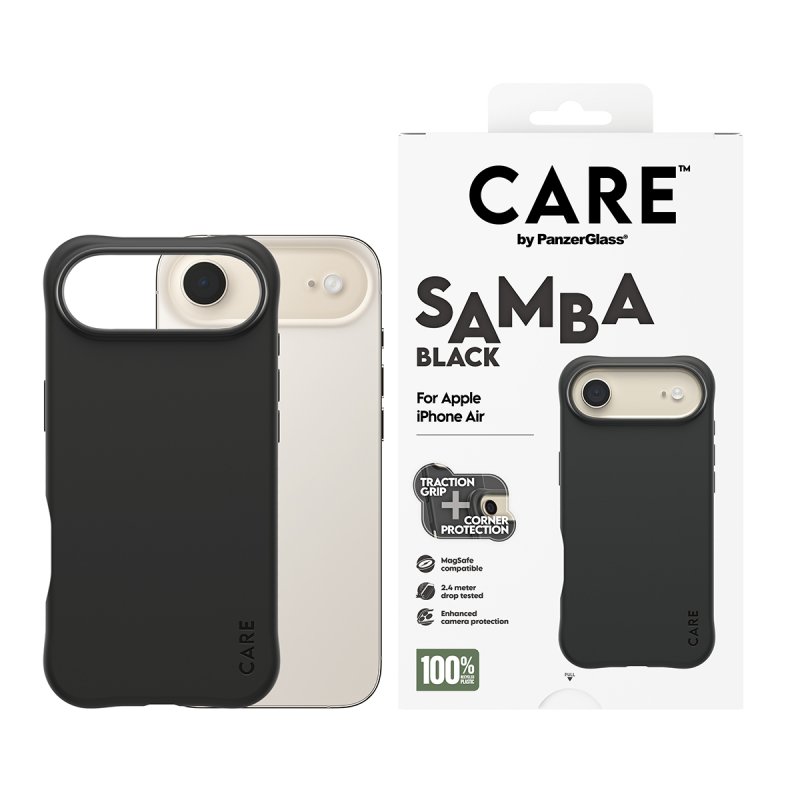 PanzerGlass CARE by Fashionable Case Samba Black w. MagSafe iPhone Air