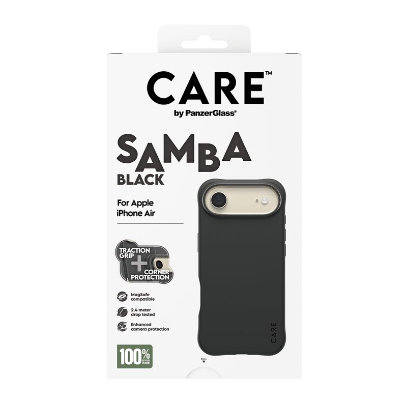 PanzerGlass CARE by Fashionable Case Samba Black w. MagSafe iPhone Air