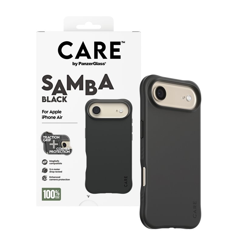 PanzerGlass CARE by Fashionable Case Samba Black w. MagSafe iPhone Air
