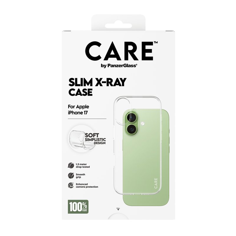 PanzerGlass CARE by Fashionable Case Transparent X-Ray Soft Basic iPhone 17 coque de protection pour téléphones