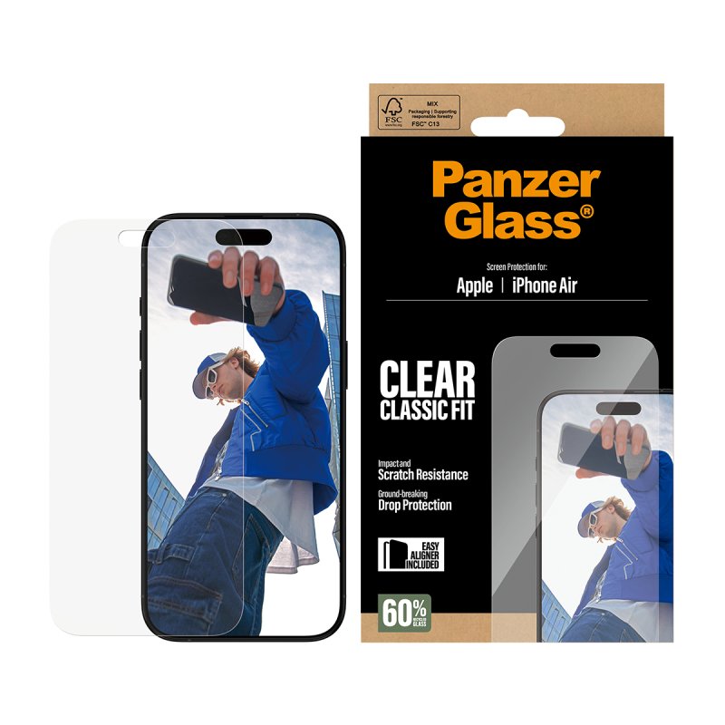 PanzerGlass Screen Protector iPhone Air | Classic Fit w. EasyAligner