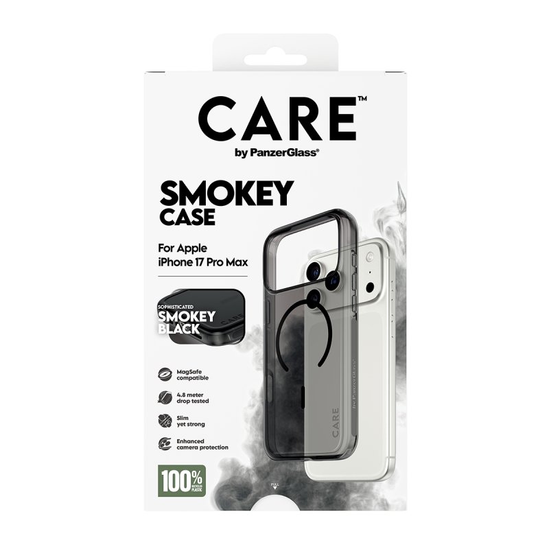 PanzerGlass CARE by Flagship Case Urban Explorer Smokey w. Black MagSafe iPhone 17 Pro Max