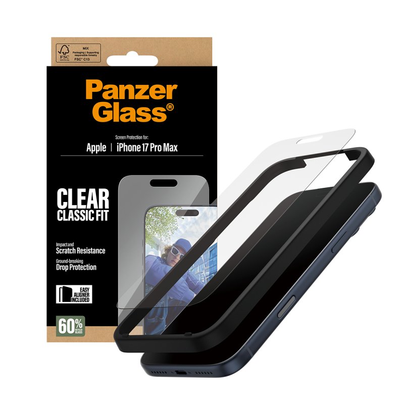 PanzerGlass Screen Protector iPhone 17 Pro Max Classic Fit