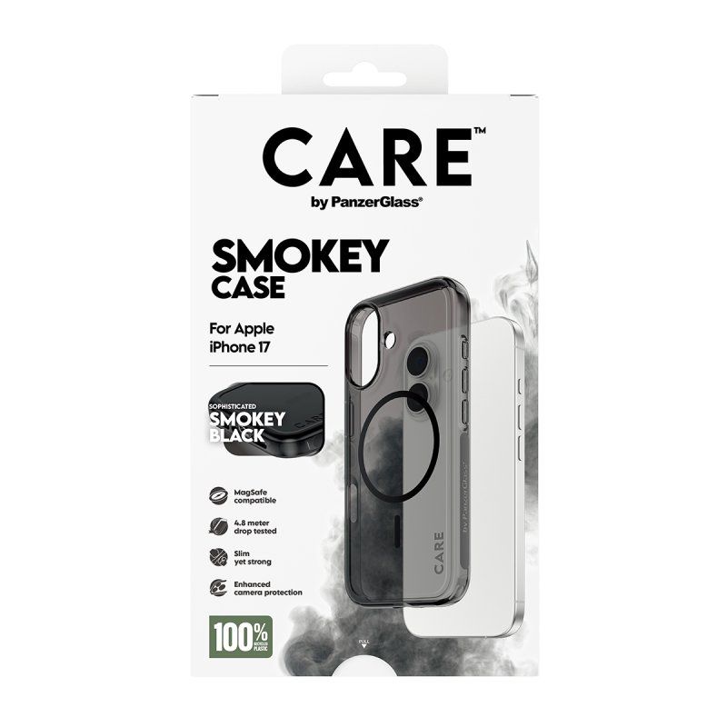 PanzerGlass CARE by Flagship Case Urban Explorer Smokey w. Black MagSafe iPhone 17