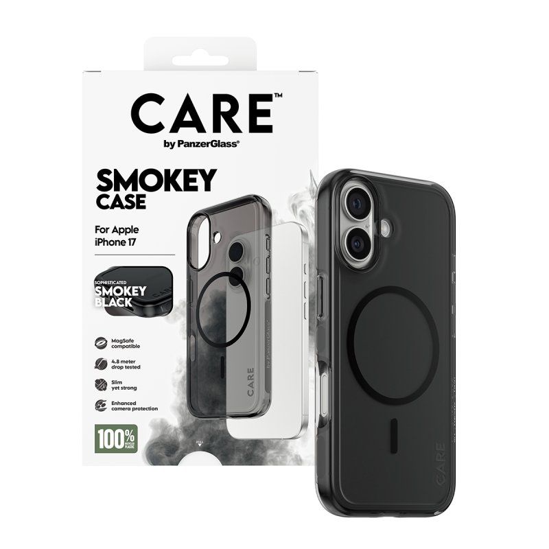 PanzerGlass CARE by Flagship Case Urban Explorer Smokey w. Black MagSafe iPhone 17