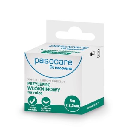 Pasocare Nonwoven Plasters On Roll 5m X 25cm