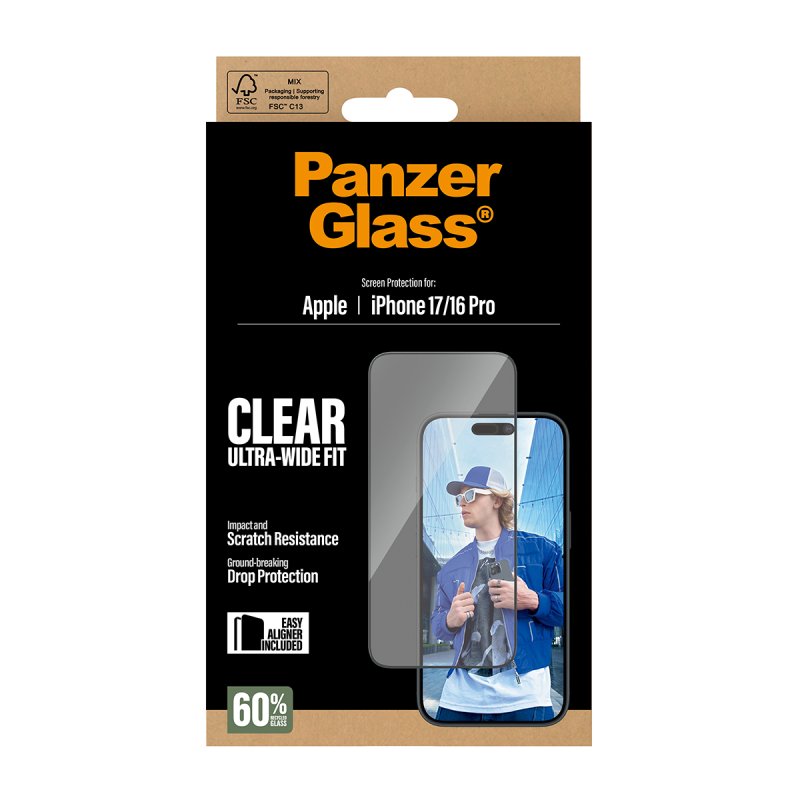 PanzerGlass Schutzglas iPhone 17/16 Pro UWF