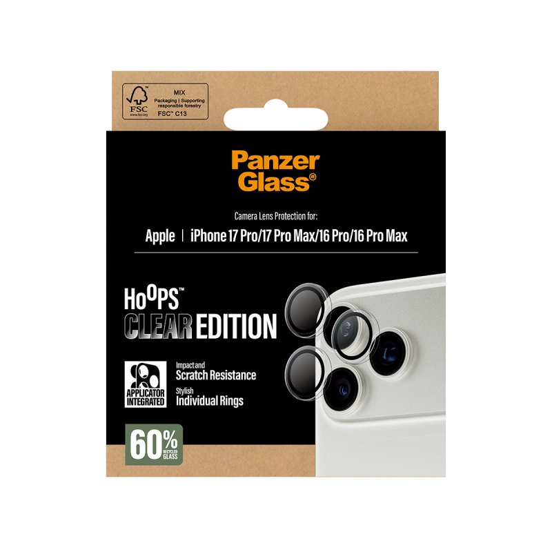 PanzerGlass Hoops clear iPhone 17 Pro/Pro Max/16 Pro/Pro Max