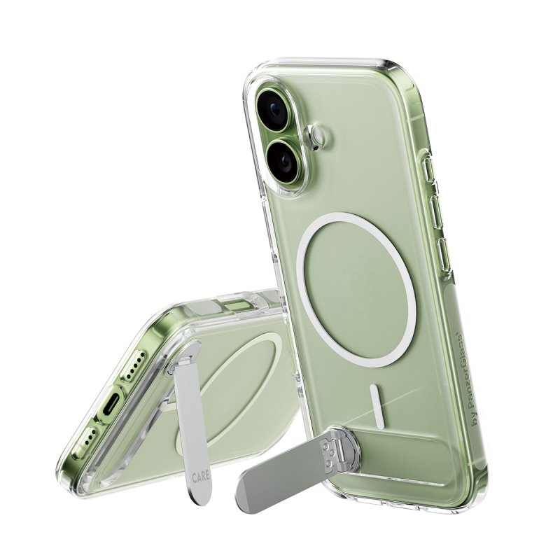 PanzerGlass CARE by Feature Case Transparent w. Kickstand & MagSafe iPhone 17 coque de protection pour téléphones