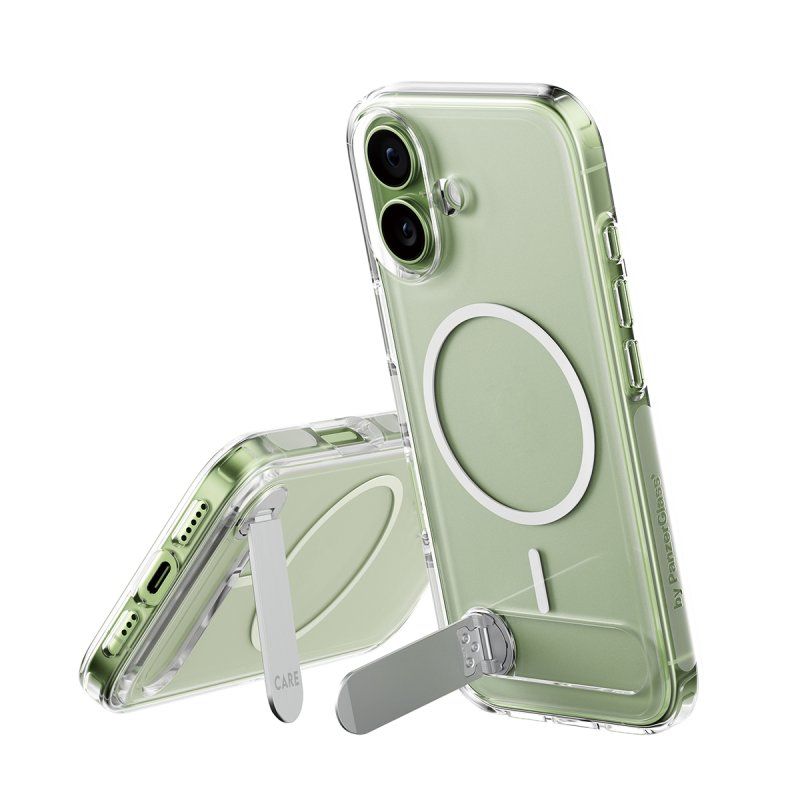 PanzerGlass CARE by Feature Case Transparent w. Kickstand & MagSafe iPhone 17