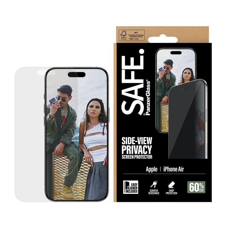 PanzerGlass SAFE. by Privacy Screen Protector iPhone Air | Ultra-Wide Fit w. EasyAligner
